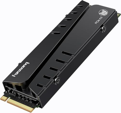 fanxiang M2 SSD 500GB Nvme M.2 2280 Interne SSD Festplatte PCIe 4.0 DRAM mit Kühlkörper, 7300MB/s Lesen, 3700MB/s Schreiben, für Gaming, Programme, Videoschnitt (S770) Bild 2