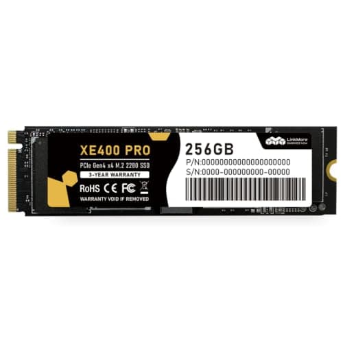 LinkMore XE400 Pro 256GB NVMe SSD M.2 2280, PCIe Gen4 x4 (PCIe 4.0) interne SSD, bis zu 3600 MB/s Lesen und 1500 MB/s Schreiben, für Geräte mit M.2 2280 NVMe-Steckplatz 256GB PCIe4.0-XE400 PRO Bild 2