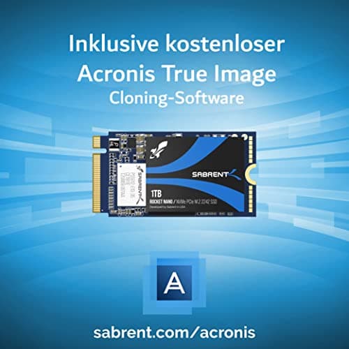 SABRENT 2242 M.2 NVMe SSD 1TB, Interne SSD 2500 MB/s Lesen, 42 mm PCIe 3.0 X4, Internes Solid State Drive, High Performance kompatibel mit Allen PCs, NUCs und Laptops (SB-1342-1TB) Bild 6