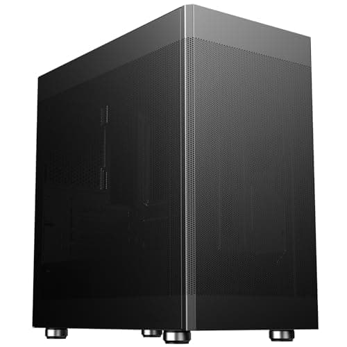 Itek PC-Gehäuse PROMESH 35B – Gaming-/Office-Mini-Tower, Micro-ATX, USB-C, 2× USB 3.0, Mesh-Design auf DREI Seiten