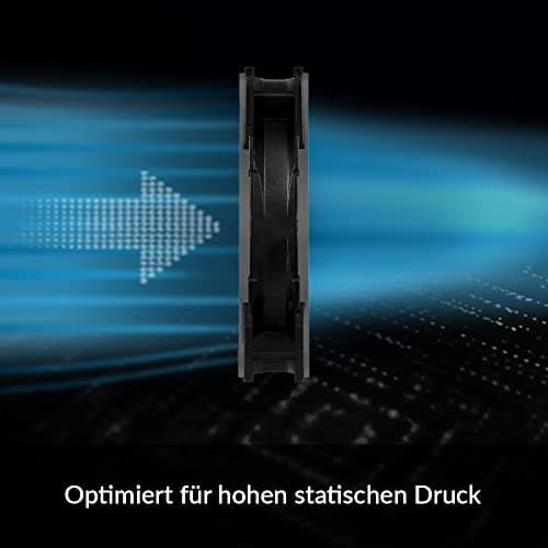 ARCTIC BioniX P140 - PC Lüfter, 140 mm Gaming Gehäuselüfter, PWM PST-Sharing-Funktion, Optimiert für statischen Druck, Kühler, RPM synchron, 200-1950 rpm - Grau Bild 4