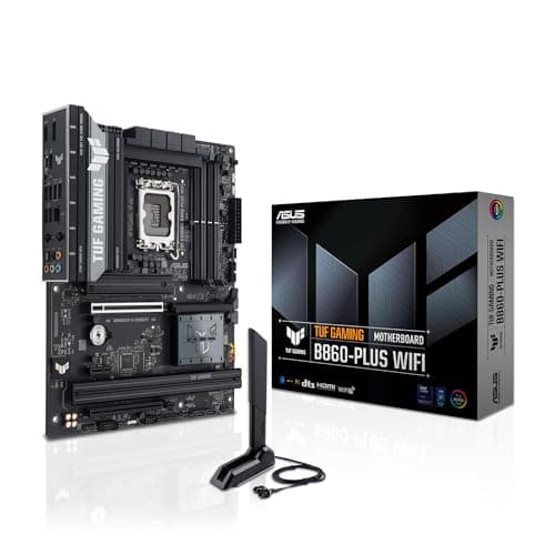 ASUS TUF Gaming B860-PLUS WiFi B860 LGA 1851 ATX Motherboard, Intel® Core™ Ultra Series 2 Ready, Advanced AI PC-Ready, 12+1+2+1 Stufen, DDR5, PCIe 5.0, 3X M.2, Wi-Fi 7, 2.5Gb LAN, USB 20Gbps Type-C®