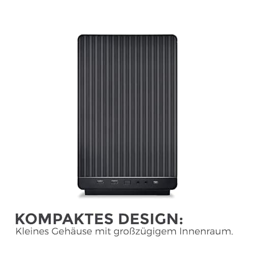 Lian Li DAN Cases A3-mATX PC-Gehäuse, anpassbares Layout, 415 mm GPU-Freiraum, unterstützt bis zu 360 mm Radiatoren, Stahl, Kunststoff, Schwarz Bild 4