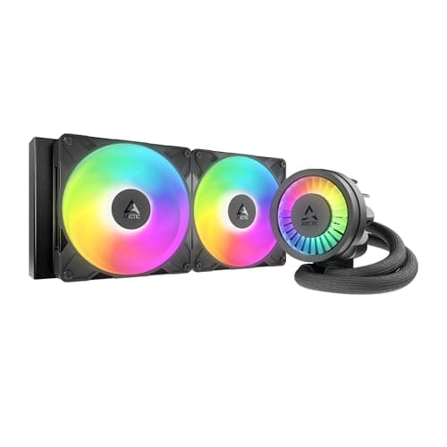 ARCTIC Liquid Freezer III Pro 280 A-RGB - Wasserkühlung PC, AIO CPU Wasserkühler, 2x140 mm, 38 mm Radiator, PWM-Pumpe, VRM-Lüfter, AMD AM5/AM4, Intel LGA1851/1700 Contact Frame - Schwarz