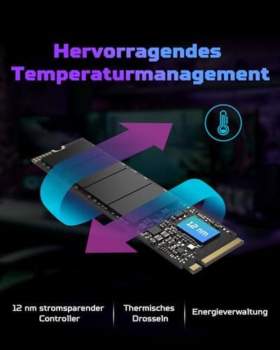 Acer Predator GM7 1TB M.2 NVMe SSD PCIe 4.0 - Lesegeschwindigkeit bis zu 7400 MB/s - TLC NAND Flash -Professionelle Gaming Interne Festplatte für PC, Laptop & PS5 Bild 6