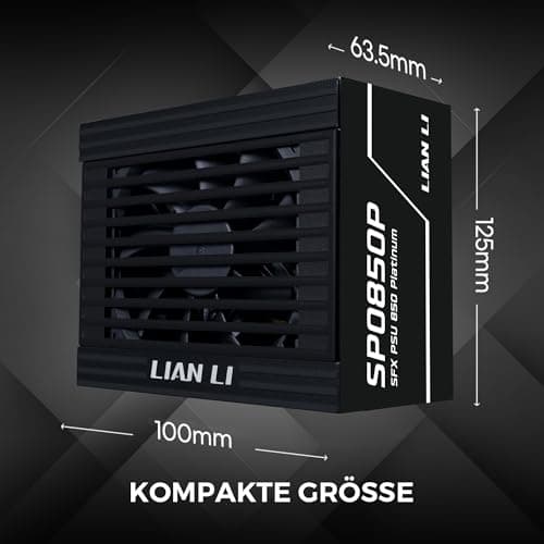 Lian Li SP0850P SFX Netzteil – 850W Schwarz | 80 Plus Platinum Effizienz, vollmodular, ATX 3.1 & PCIe 5.1, kompakt & leise, ideal für High-End Gaming Bild 6