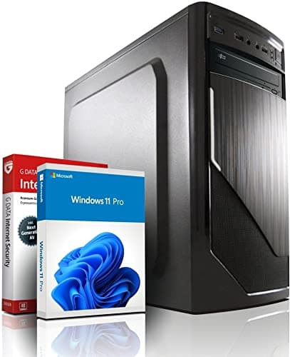 shinobee Intel Core i7 4790S Multimedia PC - Schneller Computer für Büro & Home Office - Rechner mit 4.0 GHZ - 32GB RAM - 1000GB SSD - DVD - USB3.0 - WLAN - Windows 11 Pro - MS Office - #6956 32GB - 1TB SSD Intel Core i7 4770