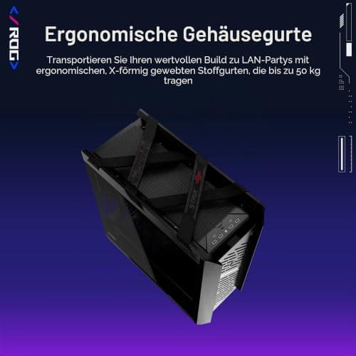 ASUS ROG Strix Helios II EATX Mid-Tower Gaming PC Gehäuse (Seitenteile aus gehärtetem Glas, 4X vorinstallierte 140 x 28 mm Lüfter, GPU bis zu 450 mm, 420-mm-Radiatorhalterung) | Schwarz Bild 8