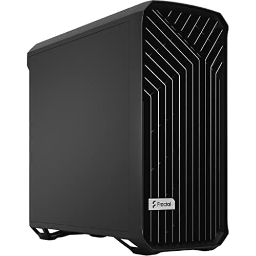 Fractal Design Torrent Black - Solid Side Panel - Open Grille for Maximum air Intake - Two 180mm PWM and Three 140mm Fans Included - Type C - ATX Airflow Mid Tower PC Gaming Case Schwarz Bild 2