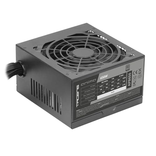Tacens Anima APB650, PC ATX Netzteil 650W, 80Plus Bronze Zertifizierung, 85% Effizienz, SMD- und DC-DC-Technologien, Ultra-leiser 12cm Lüfter, Extra-Lange Flachkabel, Komplett in Schwarz Bild 2