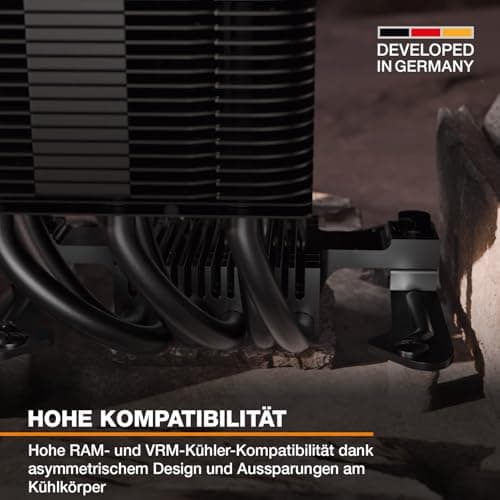 be quiet! Dark Rock 5 Luftkühler, extrem hohe Kühlleistung, 6 Hochleistungs-Heatpipes, Silent Wings 4 120mm PWM-Lüfter, hohe RAM- und VRM-Kühlerkompatibilität, einfache Montage, BK035 Bild 3