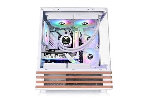 Thermaltake View 170 WS ARGB Snow White | Micro-ATX Mini-Tower | 3X 120mm ARGB Lüfter | Tempered Glass | AIO bis 280mm | leiser Airflow | Weiß View 170 Wood Snow Bild 4
