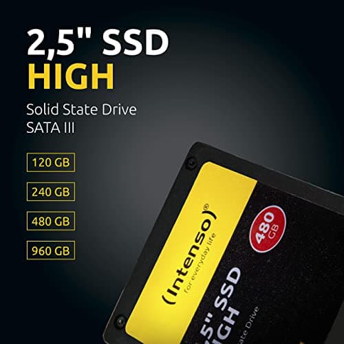 Intenso Interne 2,5" SSD SATA III High, 240 GB, 520 MB/Sekunden, Schwarz, Festkörper-Laufwerk 240GB Sata 2,5" High Bild 8
