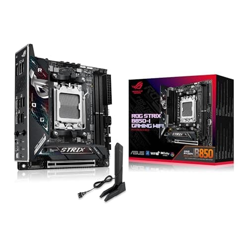 ASUS ROG Strix B850-I Gaming WiFi AMD AM5 B850 Mini-ITX mITX Motherboard 10+2+1 Stufen, DDR5, 2.5G LAN, WiFi 7, 2X M.2, PCIe® 5.0 x16, USB 20Gbps Type-C®, AI Overclocking, AI Networking II, Aura Sync