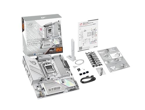 ASUS ROG Strix B850-G Gaming WiFi Mainboard Sockel AMD AM5 (mATX, DDR5 Speicher, 4X M.2, PCIe 5.0, WiFi 7, Aura Sync)