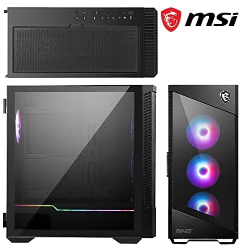 MSI MPG Velox 100R Mid-Tower PC-Gehäuse, geeignet für E-ATX Mainboards, Front aus gehärtetem Glas, 4X 120mm ARGB-Lüfter, Mystic Light, unterstützt 2X 360mm-Kühler & seitliche Lufteinlässe Bild 7