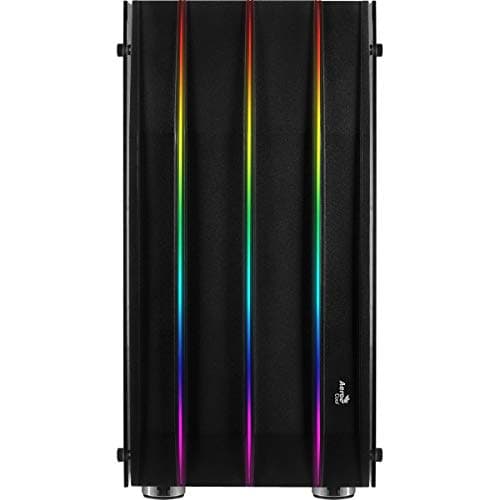 AeroCool KLAW, PC-Gehäuse, ATX, Gehärtetes Glas, Front RGB, 3 RGB-Lüfter, schwarz, única Bild 6