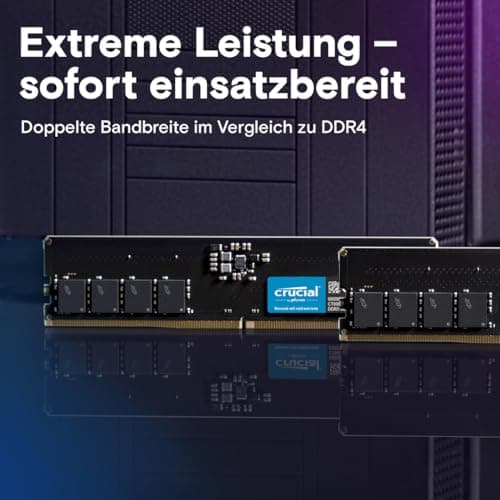 Crucial DDR5 RAM 64GB 5600MHz, PC Computer Arbeitsspeicher, (auch 5200MHz / 4800MHz) CL46 - CT64G56C46U5 5600MHz 64GB Bild 4