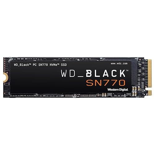 WD_BLACK SN770 NVMe SSD 1 TB (High-Performance Gaming SSD, PCIe Gen4, M.2 2280, Lesen 5.150 MB/s, Schreiben 4.900 MB/s) Schwarz