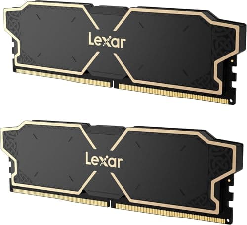Lexar DDR5 RAM 32GB Kit (2x16GB) 6000MHz CL36, DRAM 288pin UDIMM Desktop Speicher, PC Speicher Hochleistungs-Computerspeicher für Intel XMP 3.0/AMD EXPO, für AI, Gaming, CL36-40-40-96, 1,4V THOR 6000 MHz 32GB Kit (2x16GB) CL36 Bild 2
