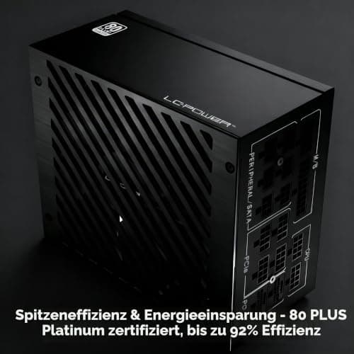 LC-POWER LC1200P2-V3.1 Platinum Pro 1200W PC Netzteil/PSU ATX 3.1 | 80 Plus Platinum | 135mm Lüfter | 10 Jahre Garantie (Schwarz) Bild 4