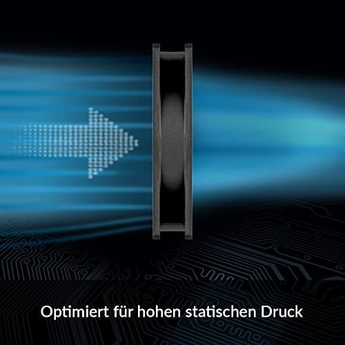 ARCTIC P8 - PC Lüfter, 80 mm Gehäuselüfter optimiert für statischen Druck, hochwertiges Gleitlager, PC, Computer, 3000 rpm - Schwarz Bild 4