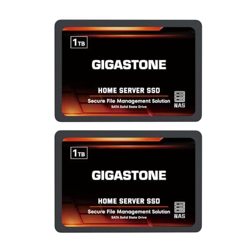 Gigastone Home NAS SSD 1TB (2er-Pack) 24/7 Dauerhaft TLC Hohe Dauerhaltbarkeit Persönlicher Server Cloud Datenspeicher RAID 3D NAND 2,5 Zoll SATA III Interne Solid State Festplatten Home Server 1TBx2 Bild 2