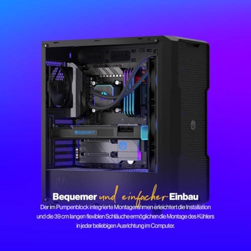 ENDORFY Navis F360 ARGB – AIO CPU-Wasserkühler, 360mm Radiator, PWM-Pumpe, 3x Fluctus 120 PWM ARGB Lüfter, Intel LGA 1700/1200/115x & AMD AM5/AM4 Bild 6