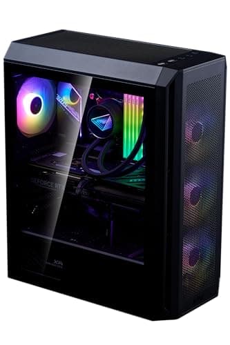 XPG by ADATA - Valor Air Plus - Black ATX Mid Tower PC Case with 4 x ARGB Fans, VGA Support up to 340mm, CPU Cooler Support up to 160 mm - VALORAIRPLUSMTA-BKCWW