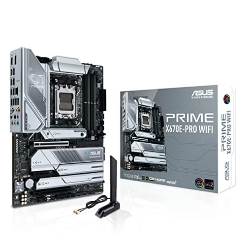 ASUS Prime X670E-PRO WiFi Gaming Mainboard Sockel AMD AM5 (Ryzen 7000, ATX, PCIe 5.0,USB 3.2 Gen 2 Typ-C, Aura Sync RGB-Beleuchtung) + Ryzen 9 7900X Prozessor, 12 Kerne/24 Threads, Zen 4 Architektur, Bild 4