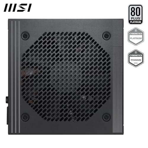 MSI Pro A850PL PCIE5 Netzteil, 850 W, 80 Plus Platinum, ATX 3.1, Unterstützung GPU PCIe 5.1, nativer Anschluss 12 V-2 x 6, zweifarbig, ATX, Kabel mit geprägter Ummantelung Bild 8