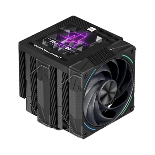 Thermalright TR Phantom Spirit 120 Vision EVO CPU Luftkühler, Twin Tower Radiator 2150RPM Geschwindigkeit, 480x480 Auflösungsvermögen IPS Bildschirm mit 3.95in, Computer Kühler für Intel lga1851/AM5 Schwarz-PS120 V EVO Bild 2
