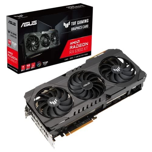 Asus TUF Gaming AMD Radeon RX 6900 XT TOP Edition 16GB Grafikkarte (PCIe 4.0, 16GB GDDR6 Speicher, HDMI 2.1, DisplayPort 1.4a, GPU Tweak II, TUF-RX6900XT-T16G-GAMING), CD93848