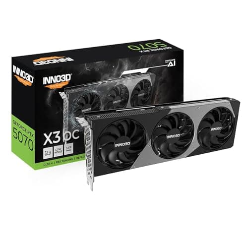 INNO3D NVIDIA GeForce RTX 5070 X3 OC 12GB GDDR7 Gaming Graphics Card (Triple Fan, 2 Slot, Reflex 2 RTX AI DLSS4)