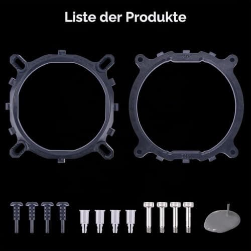 2200 U/min PWM CPU-Lüfter mit schwarzem Aluminium-CPU-Kühler für Mid-Full-Tower-Gehäuse, kompatibel mit Intel LGA 1200 115X 1366, unterstützt ASUS Aura, Mystic Light Control Bild 8