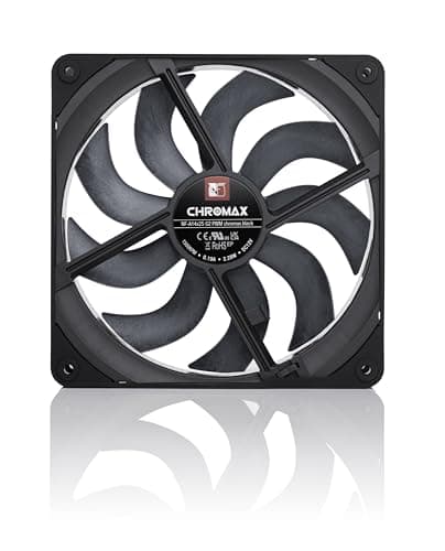 Noctua NF-A14x25 G2 PWM chromax.black, Leiser 140mm PC-Lüfter in Premium-Qualität, 4-Pin (Schwarz) Bild 8