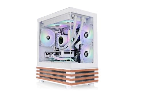 Thermaltake View 170 WS ARGB Snow White | Micro-ATX Mini-Tower | 3X 120mm ARGB Lüfter | Tempered Glass | AIO bis 280mm | leiser Airflow | Weiß View 170 Wood Snow Bild 2