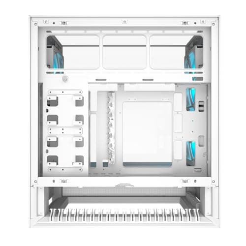 COUGAR OmnyX Mid-Tower ATX symmetrisches Panorama-PC-Gehäuse – maximaler Luftstrom – 4 x vorinstallierte 160-mm-Lüfter – Reverse Connector Motherboard – Kabel ohne Sichtbarkeit Bild 6
