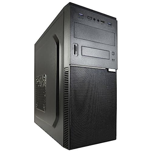 LC-POWER LC-7041B Midi-Tower Gehäuse | ATX, Micro-ATX & Mini-ITX | 350 mm GPU Support | 150 mm CPU-Kühler | USB-C & USB-A | SD/Micro-SD Kartenleser | Schwarz Mesh-Front