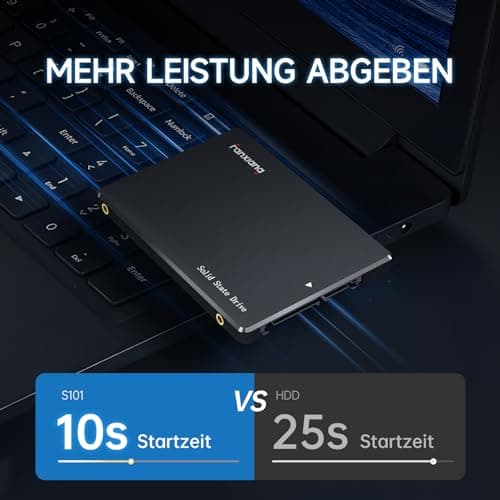 fanxiang S101 1TB SATA III 2,5-Zoll SSD Interne Festplatte, 550MB/s Lesen, 500MB/s Schreiben, SLC-Cache & 3D TLC NAND, für Laptops, Desktop-PCs und Spielkonsolen, Schwarz 1 TB S101 Bild 5