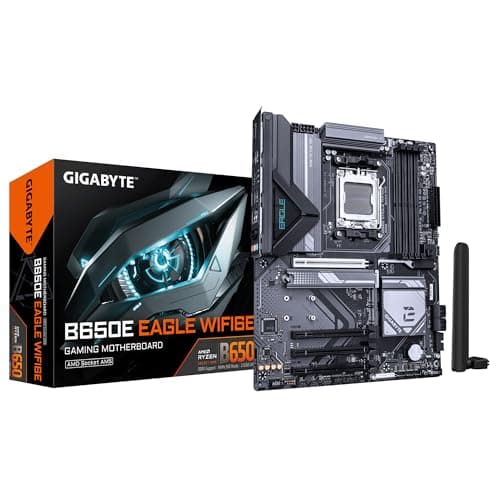 GIGABYTE B650E Eagle WIFI6E Mainboard - AMD Ryzen 9000 Series CPUs, 8+2+2 Phasen VRM, bis zu 8200MHz DDR5 (O.C), 1xPCIe 5.0 + 2xPCIe 4.0 M.2, 2.5GbE LAN, WiFi 6E, USB 3.2 Gen 2