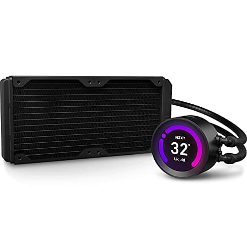 NZXT Kraken 280 RGB – 280 mm AIO CPU-Flüssigkeitskühler – anpassbares quadratisches LCD-Display für Bilder, Leistungsmetriken – Hochleistungspumpe – 2 x F140 RGB Core Fans – Schwarz Kraken RGB 280mm Schwarz Bild 5