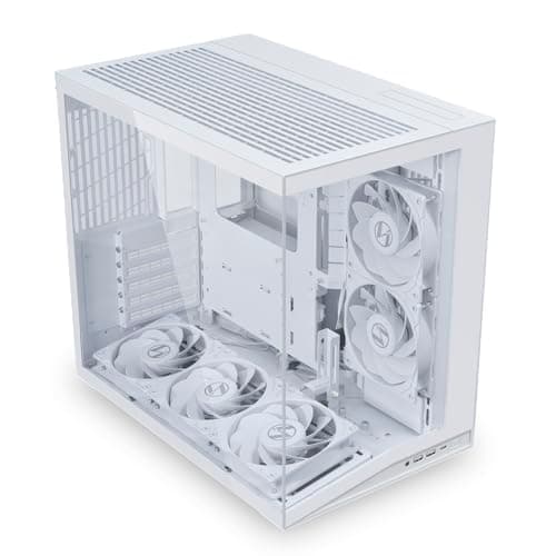 Lian Li O11 Dynamic Mini V2 Flow PC-Gehäuse Weiß | Kompakter ATX Midi-Tower mit Zwei-Kammer-Design, Tempered Glass und modularem Aufbau - 5 Lüfter vorinstalliert mit Lüftern Weiß Bild 6