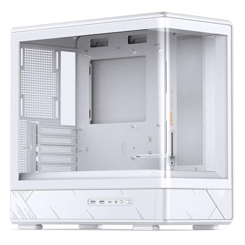 Jonsbo D200 PC-Gehäuse Mini-Tower mATX mit Tempered Glass, Display an der Front, Platz für 7 Lüfter und 240 mm Radiator – weiß Bild 2