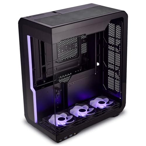 Ssupd Xhuttle PC-Gehäuse Schwarz | ATX Midi-Tower mit RGB, Tempered Glass, Platz für bis zu 10 Lüfter, Radiatoren bis 360 mm, Grafikkarten bis 370 mm Bild 4