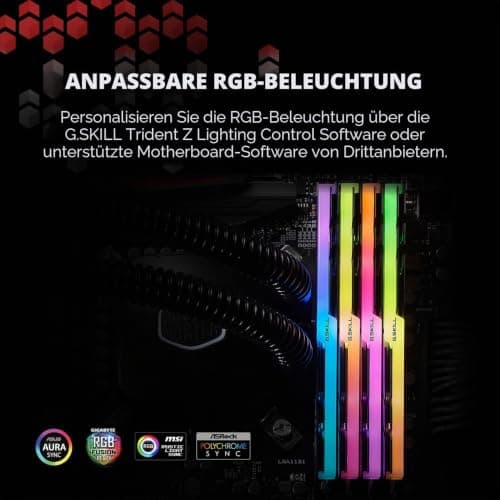 G.Skill TridentZ RGB Serie 32GB (2X 16GB) DDR4 3200Mhz DIMM CAS 16 F4-3200C16D-32GTZR 32GB (2x16GB) DDR4 3200 Schwarz Bild 6