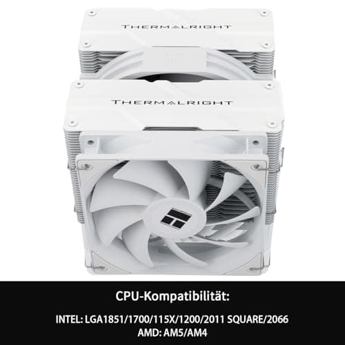 Thermalright Peerless Assassin 140 Weiß CPU-Luftkühler, 6 Heatpipes, Dual-PWM-Lüfter und Doppeltürme, 158 mm hohe CPU-Kühlung mit oberer Abdeckung, für AM4 / AM5 und Intel LGA 1851/1700/1150/1151/1200 PA140 White Bild 6