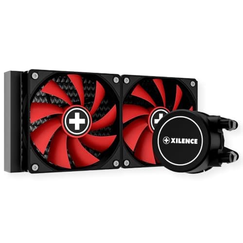 Xilence LQ240 AMD und Intel 240mm AiO Wasserkühlung, AM5/AM4, LGA 1700/2066/2011/1151/1150/1155/1156/1200, 300W TDP, leise 2x 120mm PWM Lüfter, für hohe Kühlanforderungen im Gaming/Streaming, schwarz Bild 3