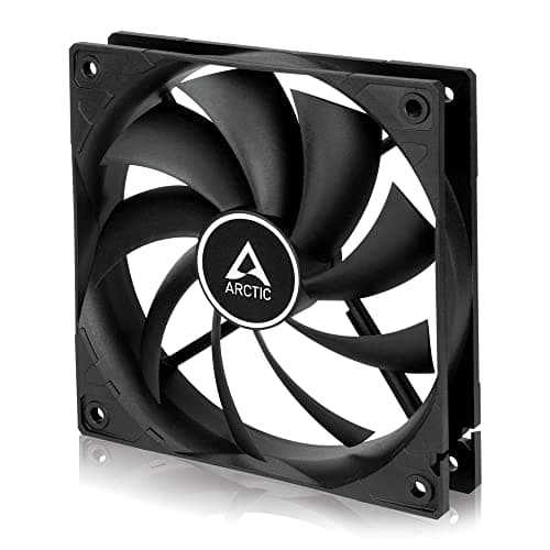 ARCTIC F12 PWM PST - PC Lüfter, 120 mm Gehäuselüfter, Case Fan mit Standardgehäuse, PST-Anschluss (PWM Sharing Technology), Reguliert RPM synchron, 230-1350 rpm - Schwarz