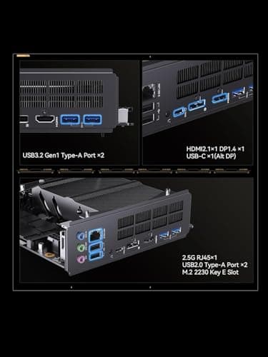 MINISFORUM BD895i SE Mini-ITX-Mainboard, AMD Ryzen 9 8945HX (16 C / 32 T, bis zu 5,4 GHz), PCIe 5.0 x16-Steckplatz, Zwei M.2 PCIe 4.0-Steckplätze, DDR5, HDMI/DP/USB-C, RJ45 2,5 GbE, USB 3.2 Gen 2 Bild 8